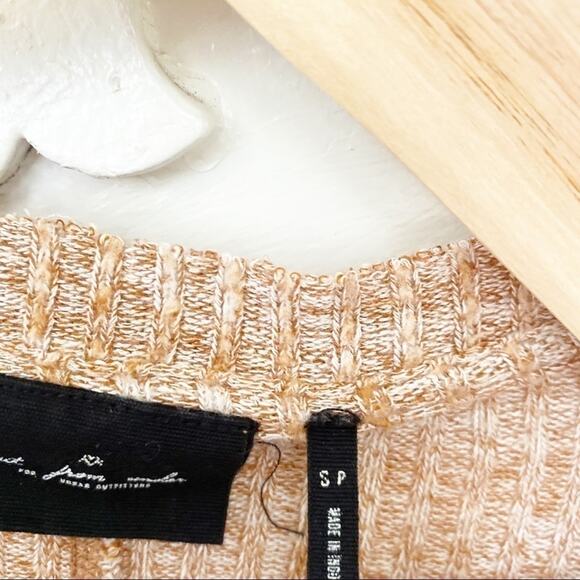 UO out from under tan ribbed cardigan sweater sz S - Picture 5 of 5